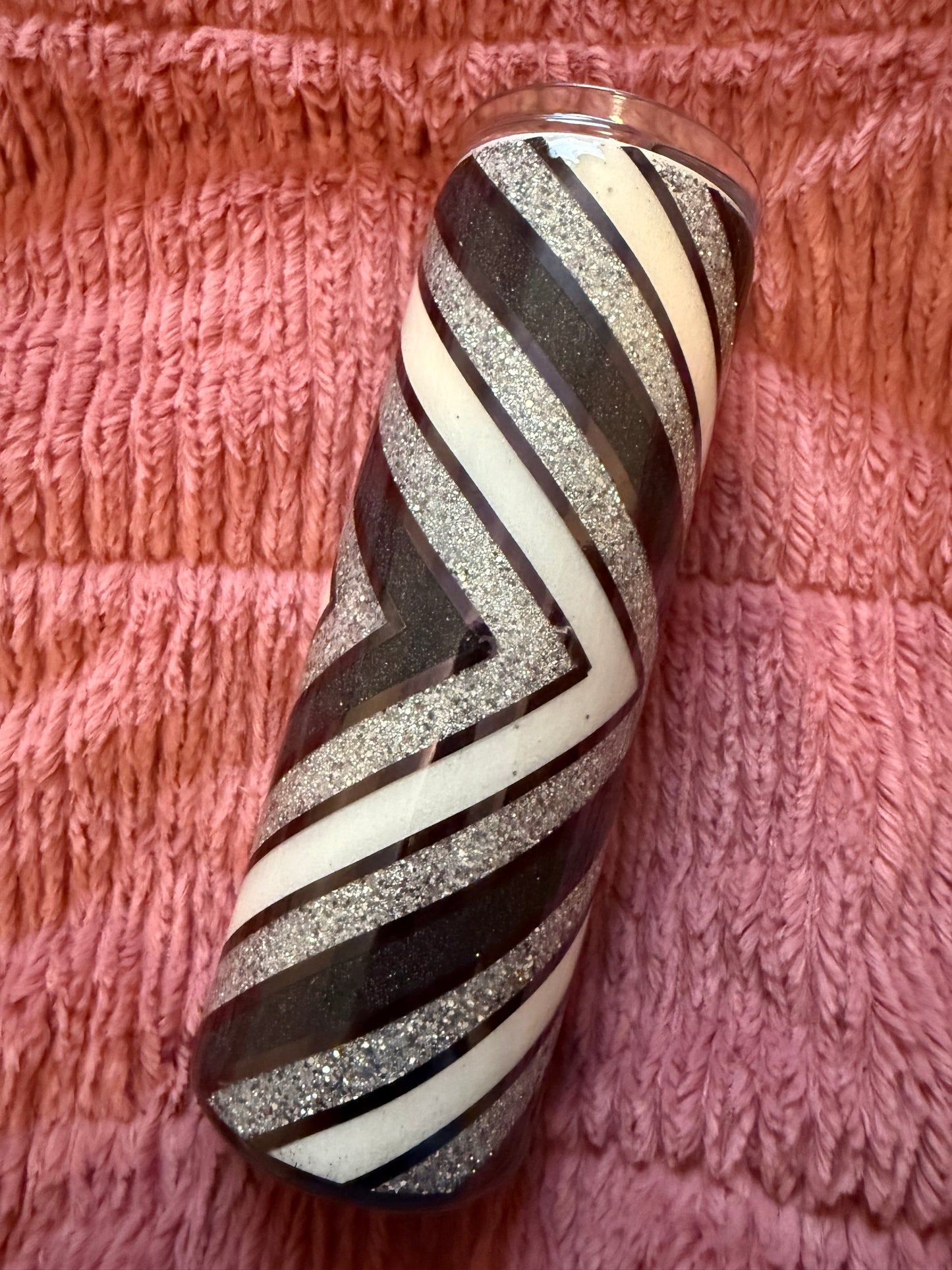20oz Skinny Black and White Boujee X Tumbler