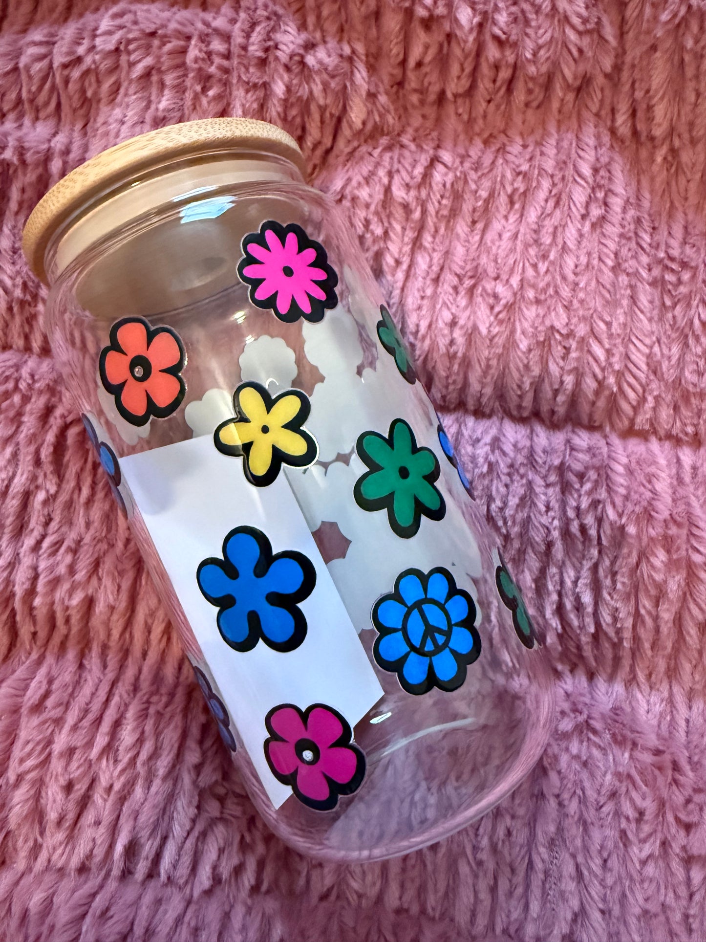 Positive Vibes Only 16oz Glass Can