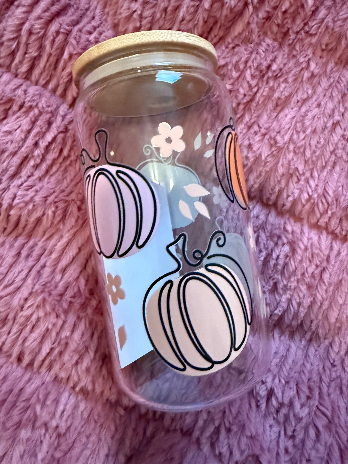 Pumpkin 16oz Glass Can