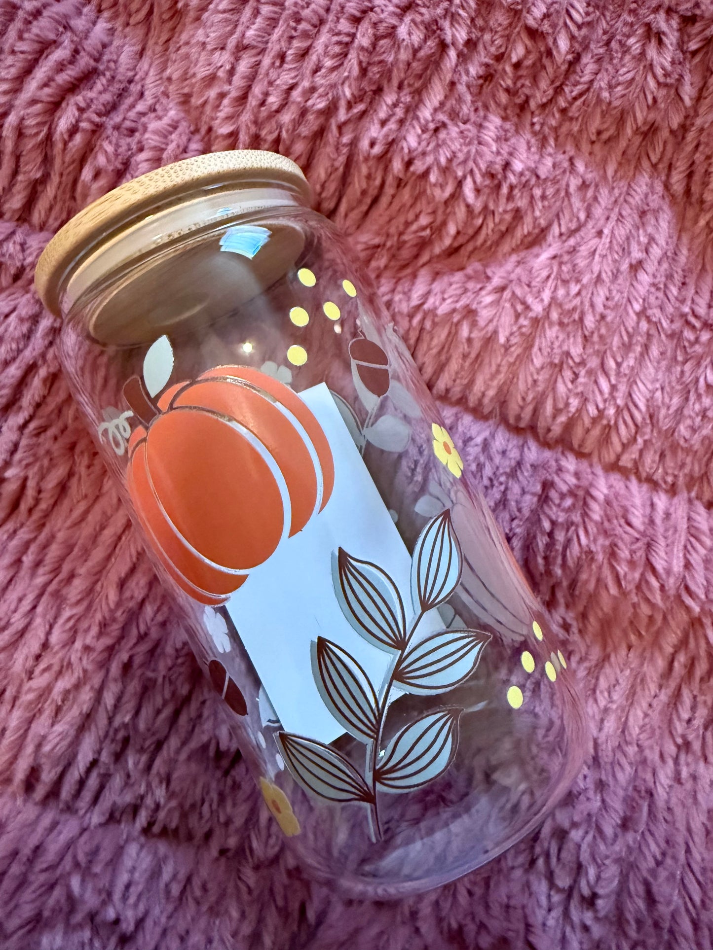 Pumpkin 16oz Glass Can