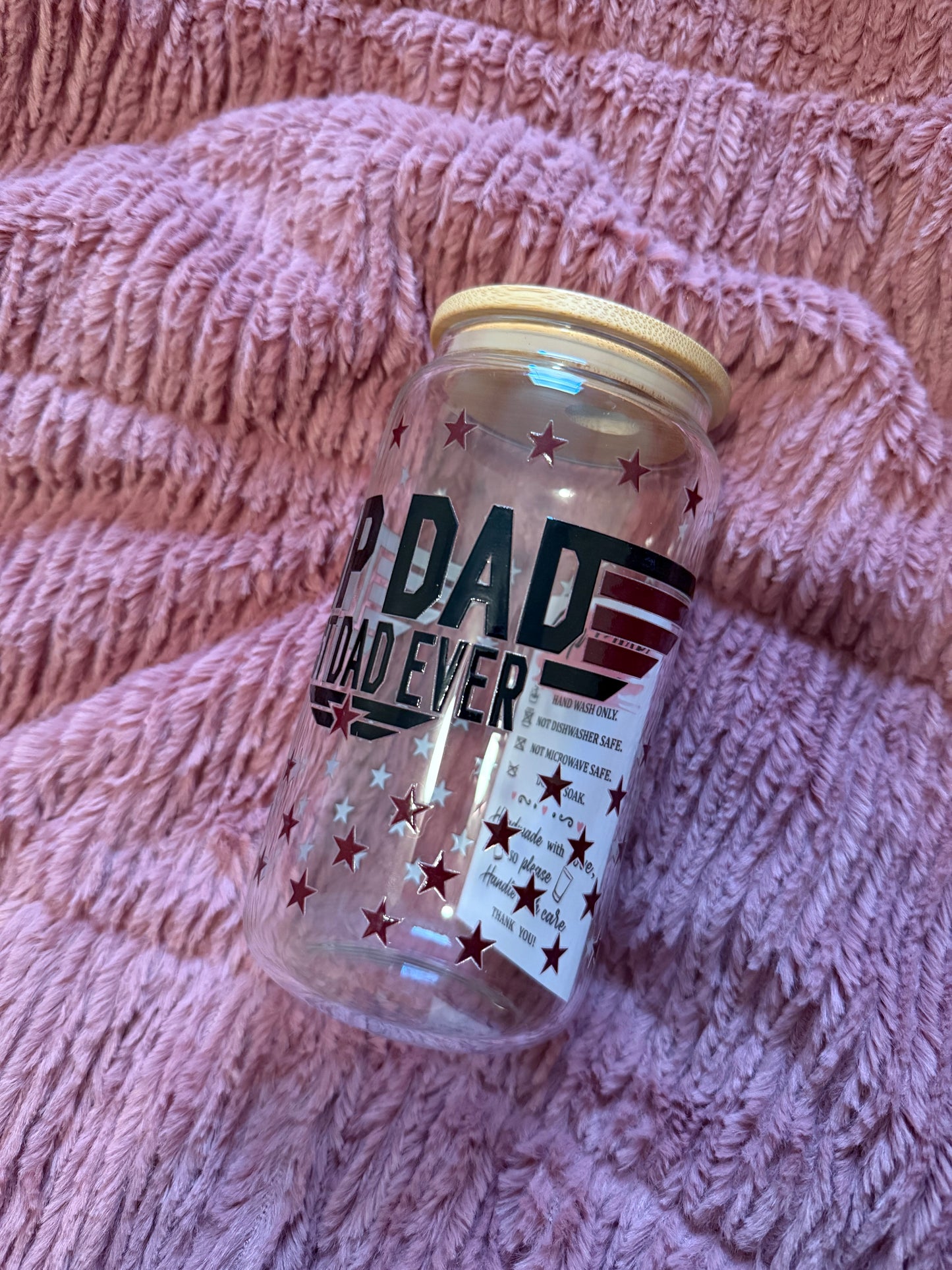 Top Dad 16oz Glass Can