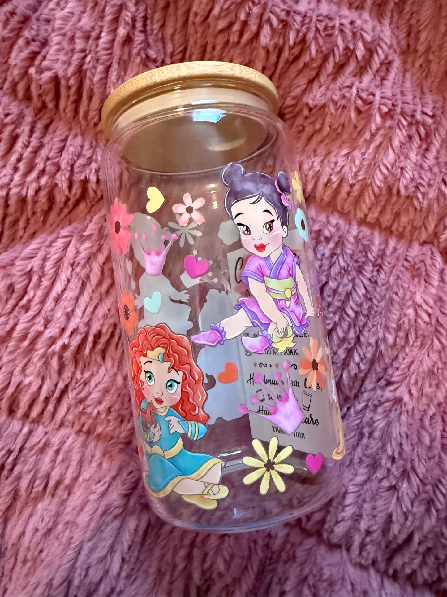 Baby Princess 16oz Glass Can
