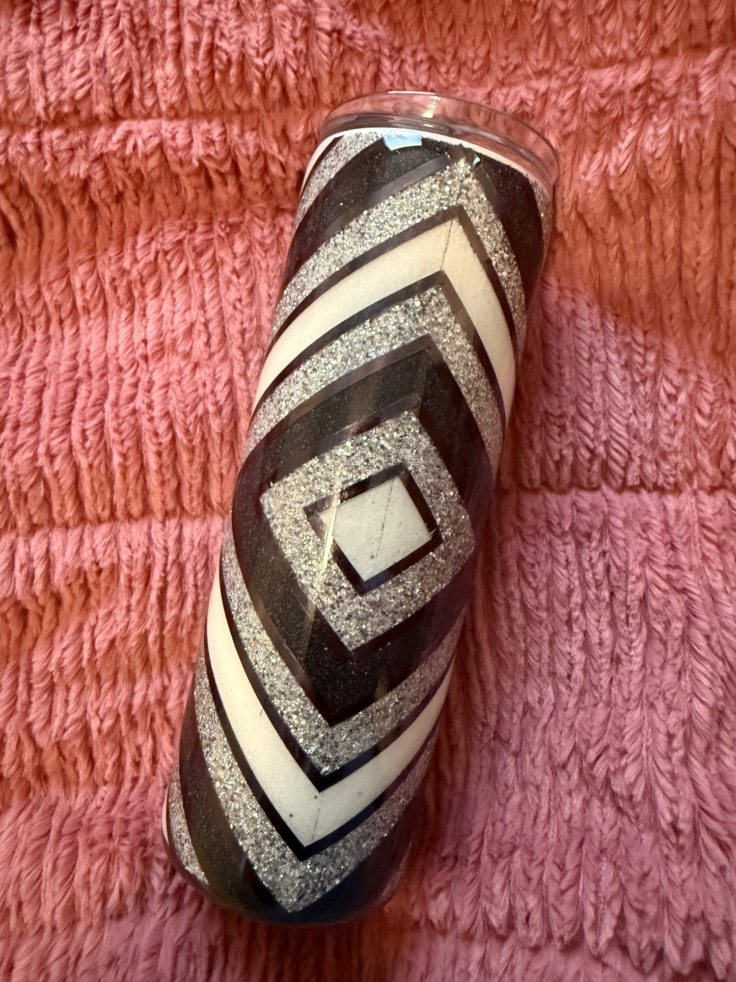 20oz Skinny Black and White Boujee X Tumbler