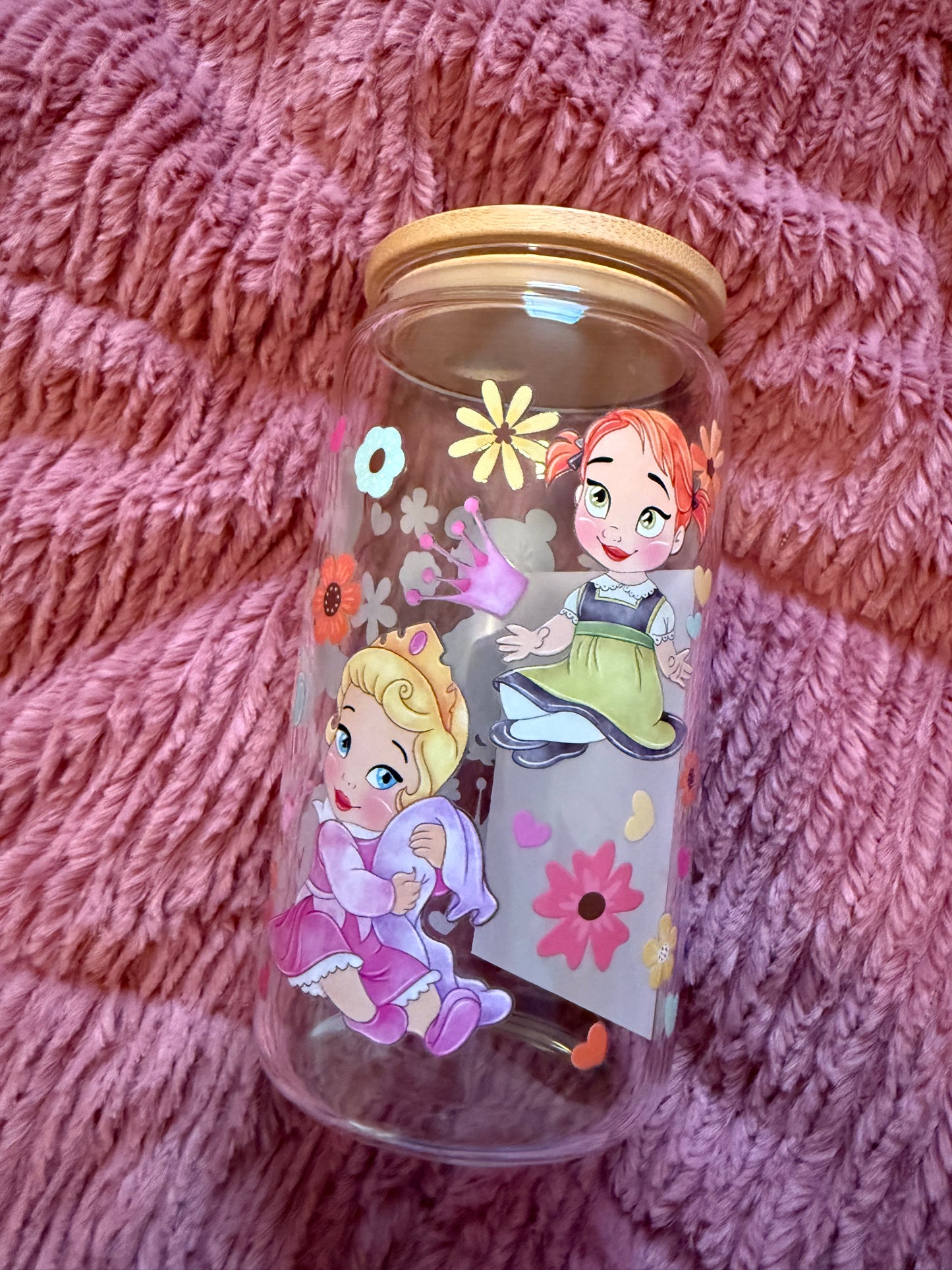 Baby Princess 16oz Glass Can