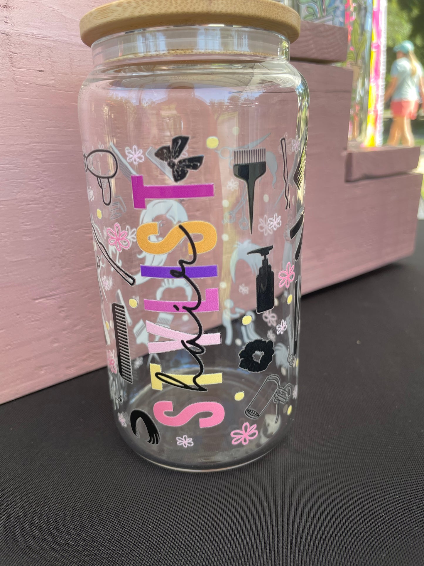 Hair Stylist 16oz Glass Can