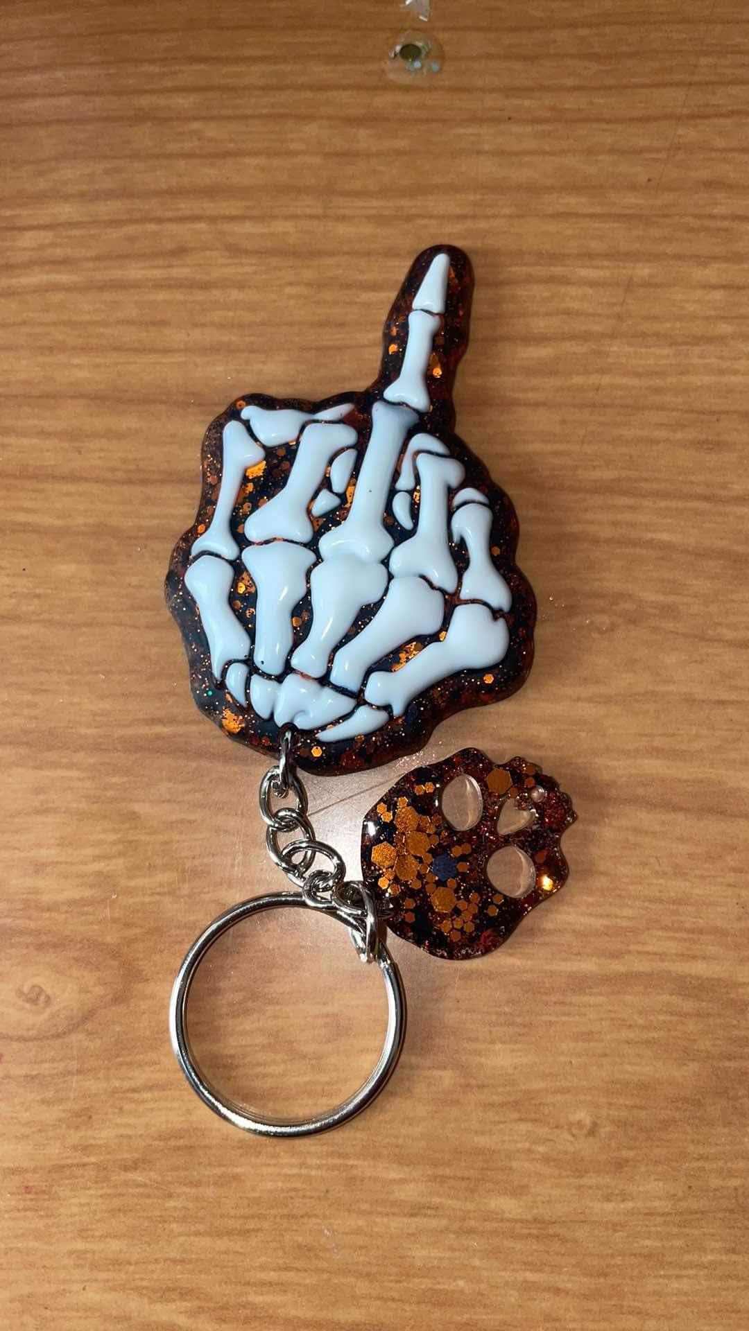 Skull Hand Keychain
