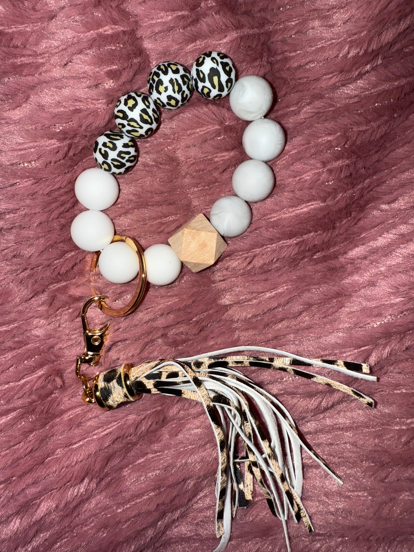 Silicone Beaded Keychain Bracelets