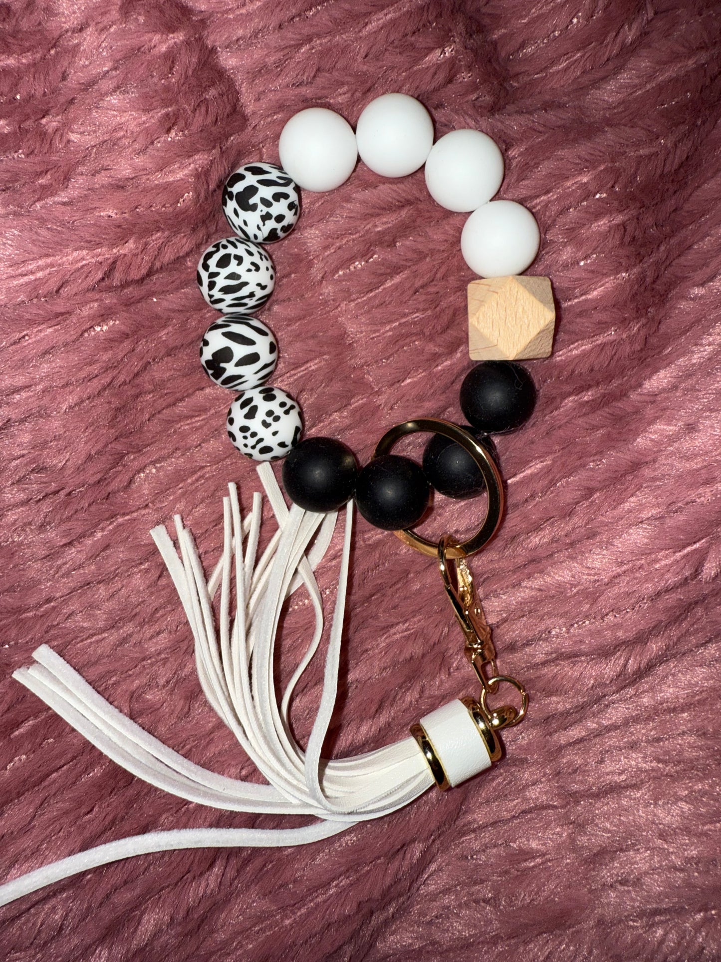 Silicone Beaded Keychain Bracelets