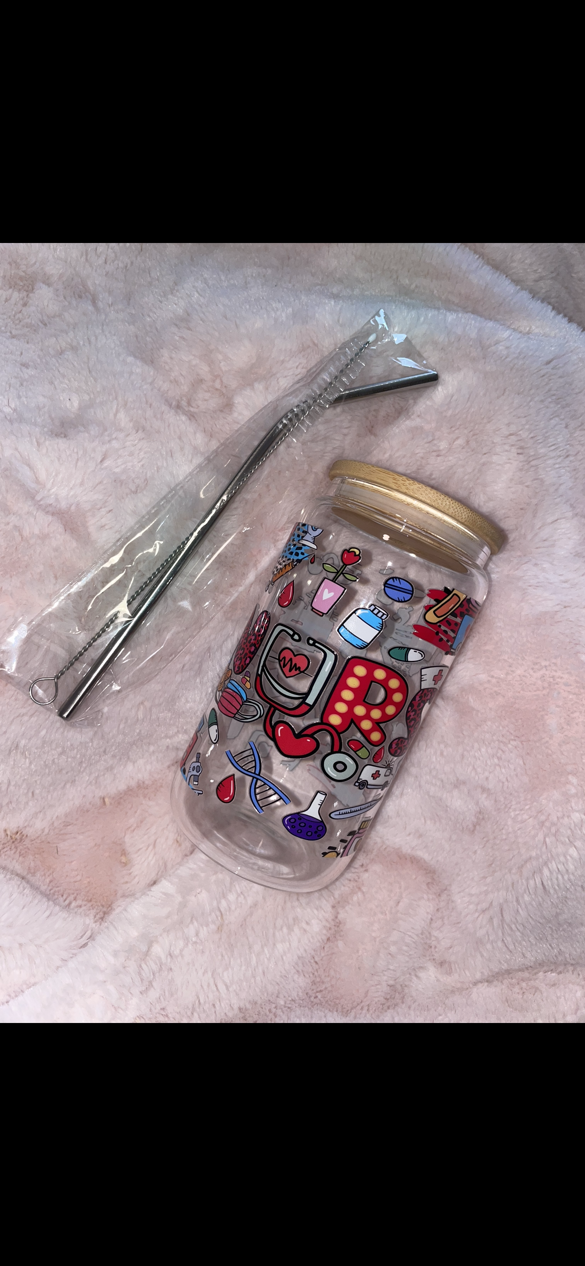 Nurse 16oz Glass Can