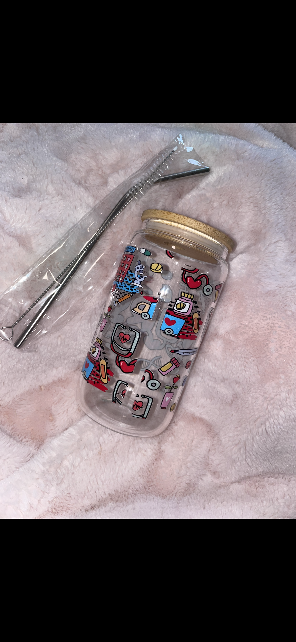 Nurse 16oz Glass Can